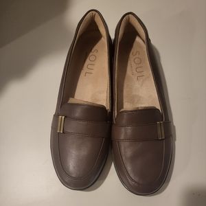 Soul by Naturalizer Womans Slip On Kentley Brown Loafers Size 7